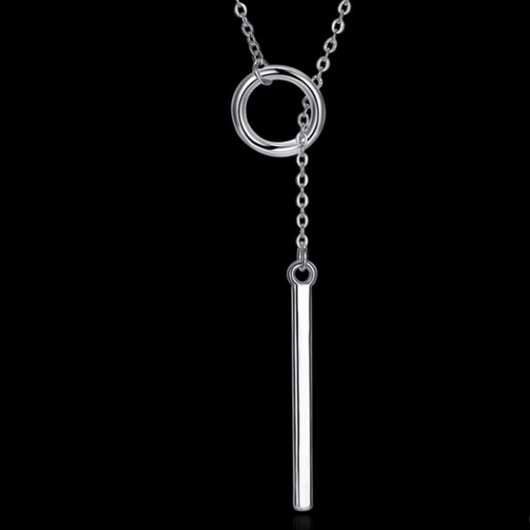 NWOT Sterling silver circle necklace - Picture 3 of 4